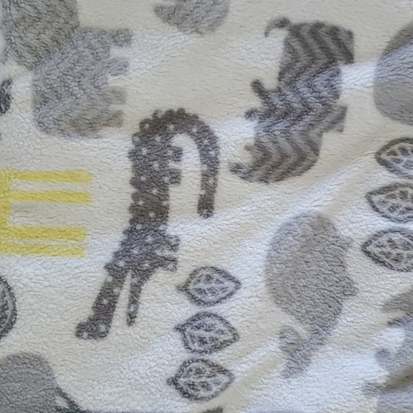 Jungle Monkey Giraffe Whale Gray and Yellow Crib Bedding Set - Picture 3 of 6